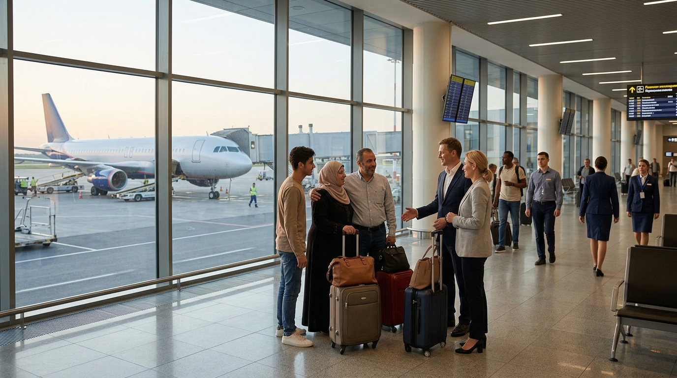 Борт Syrian Airlines, прибывший из Дамаска в Москву